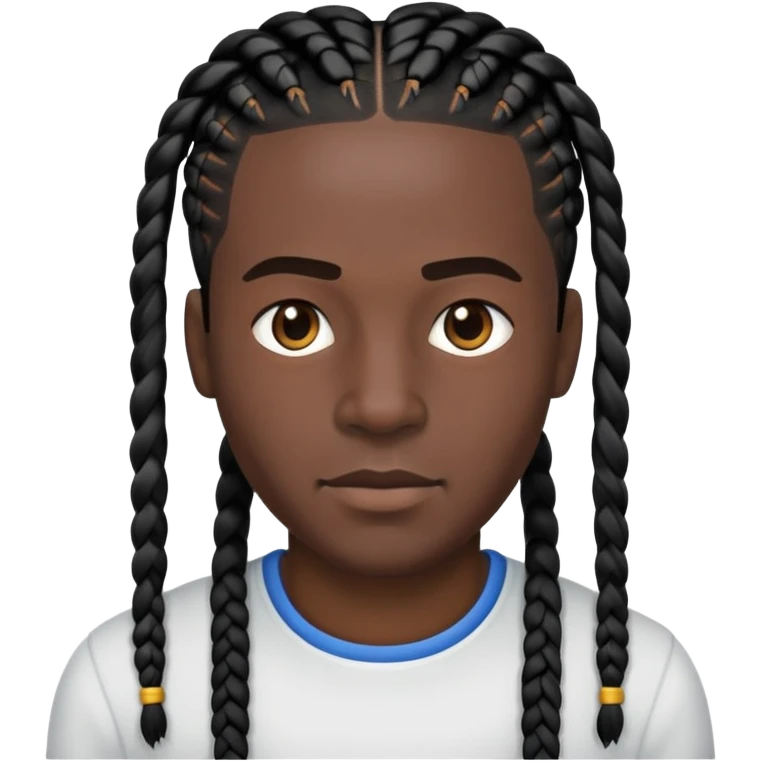 Guy with black cornrows  emoji