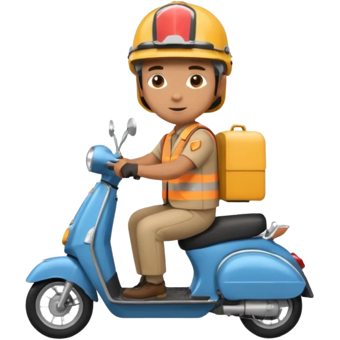 delivery  guy with skutter emoji
