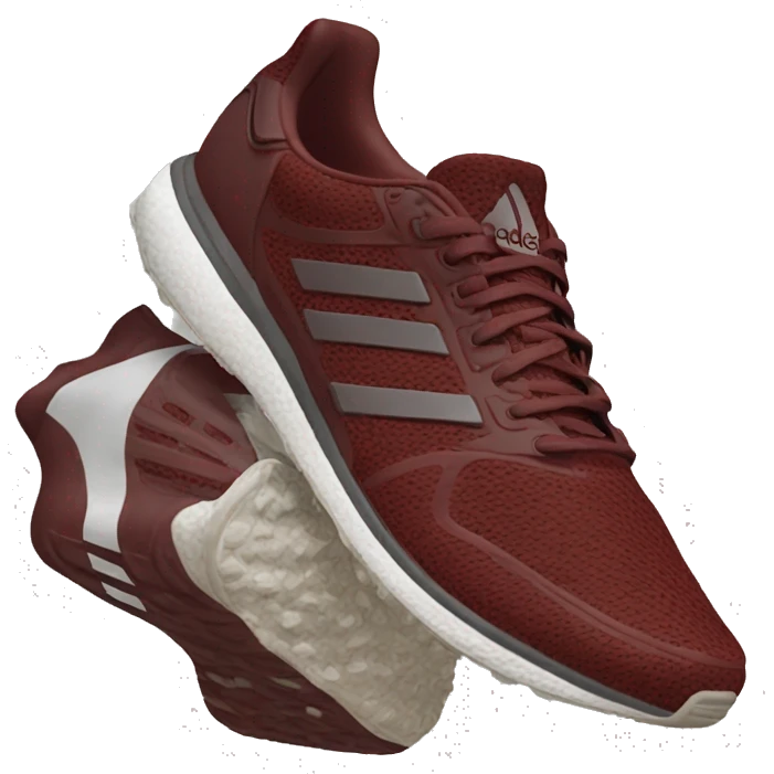 adidas dark red running shoes emoji