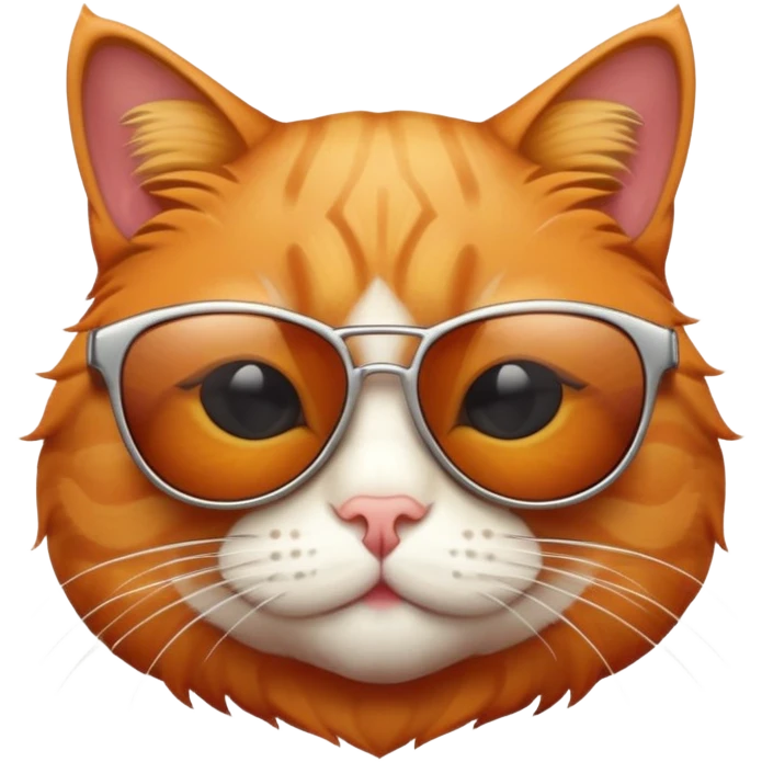 Ginger cat with sunglasses emoji
