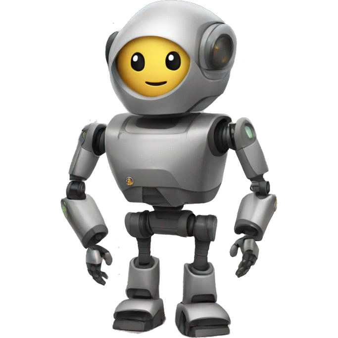 A hard-working robot shepherding stars emoji