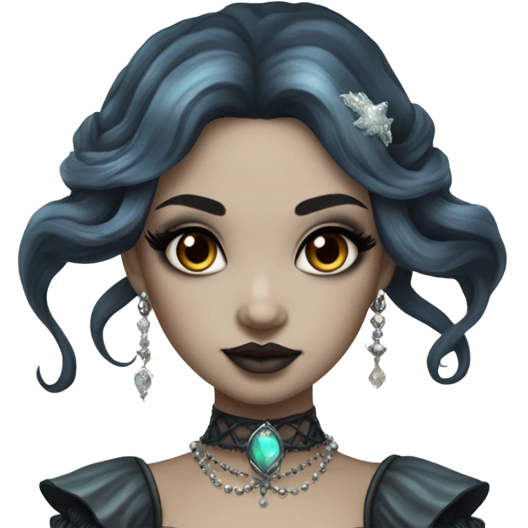 goth mermaid hime girl emoji
