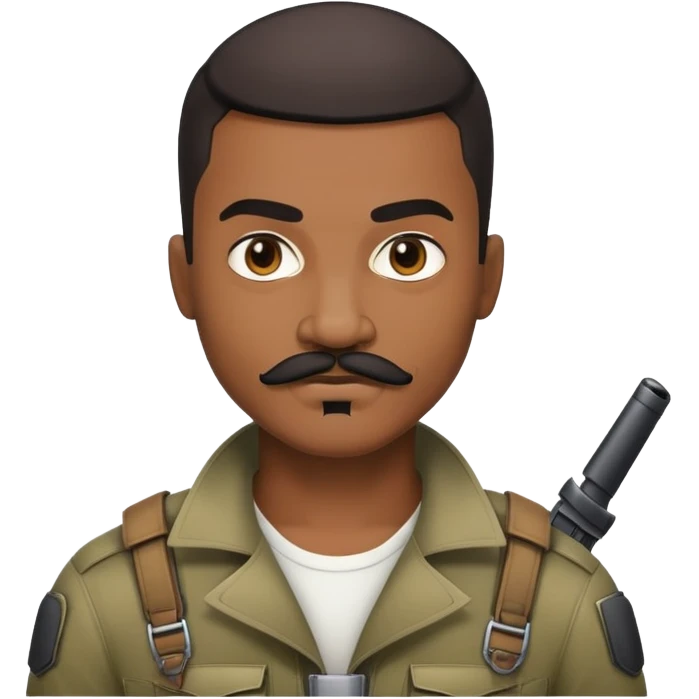 african-american web developer mustache mercenary black asymmetrical hacker emoji