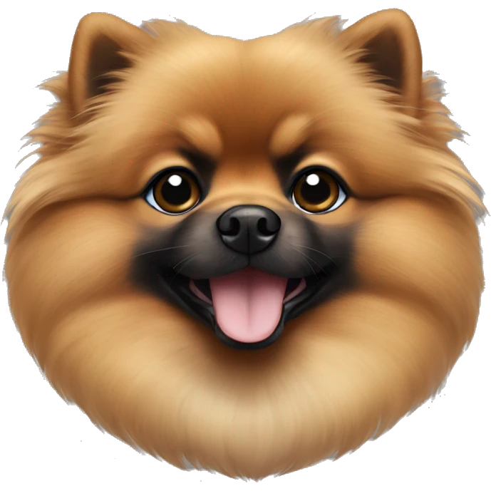 Black tan pomeranian emoji