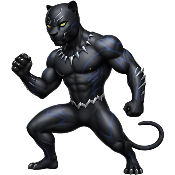 A black panther emoji