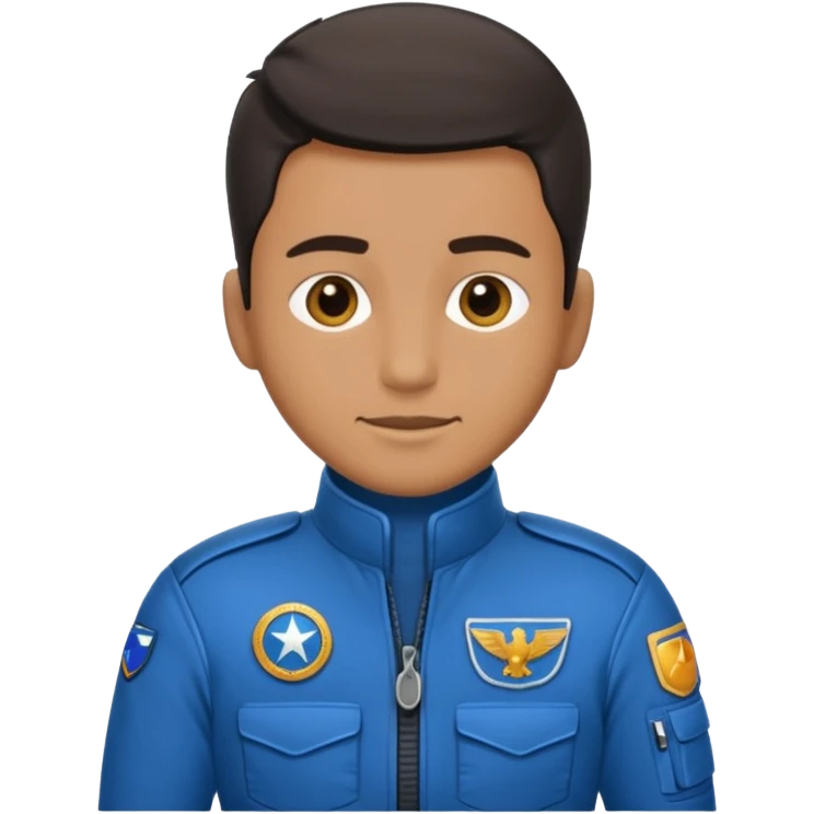 Blue flight suit emoji
