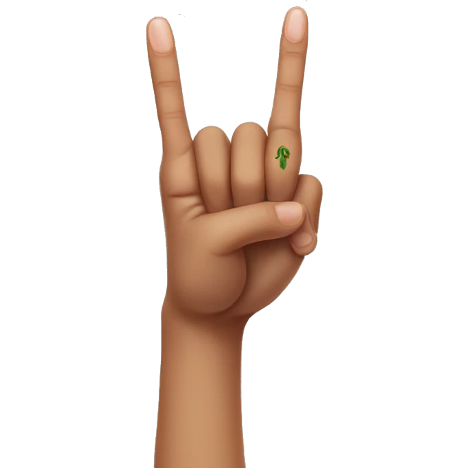 Middle finger crossed with ring finger  emoji