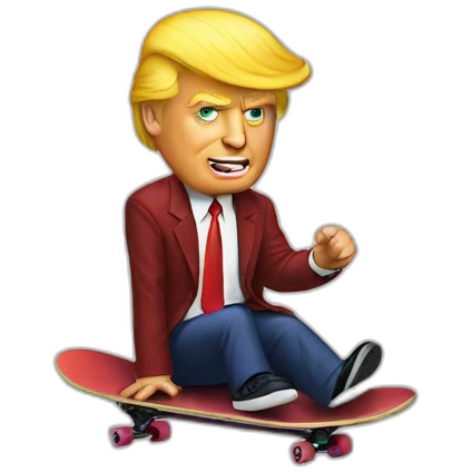 Trump on a skateboard emoji