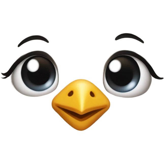 little funny chick with down syndrome emoji