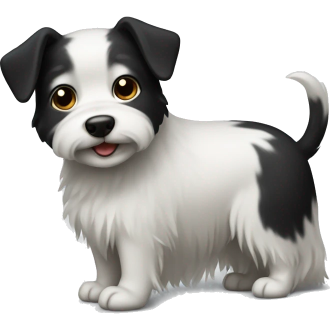 small white and black dog emoji