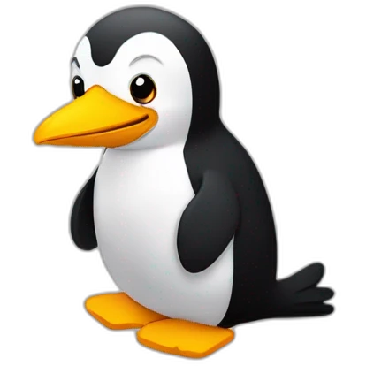 pingouin en peluche qui mange des nuggets emoji
