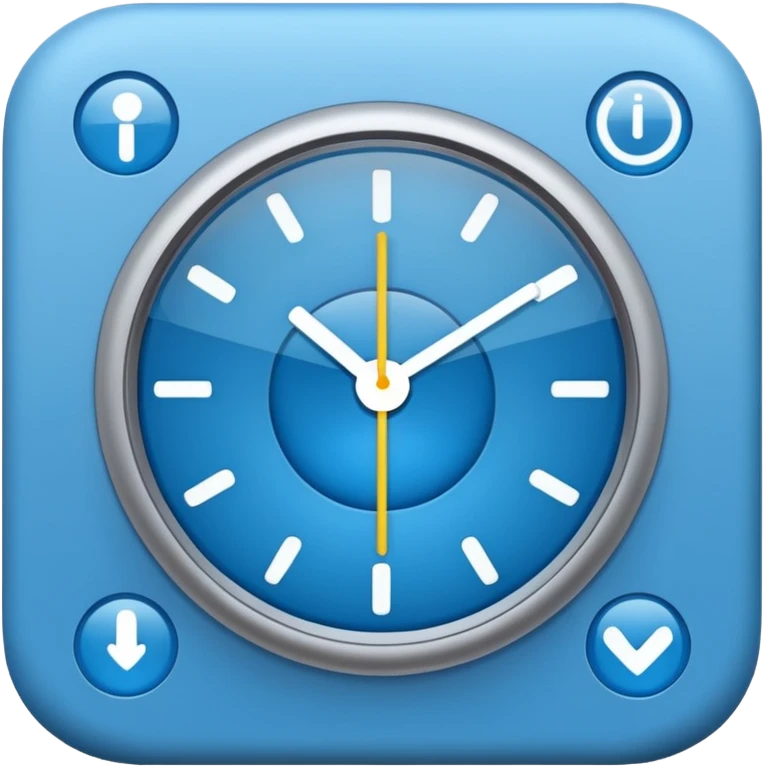 Focused Timer" (Blue Minimalist) emoji