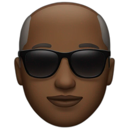 Black man with shades emoji