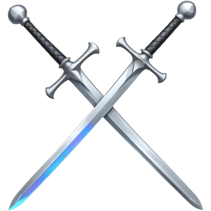 Silver knight sword — clean blade, cross guard emoji