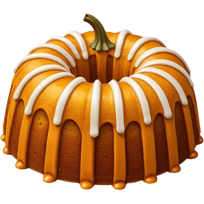 Bundt cake with spiced pumpkin emoji
