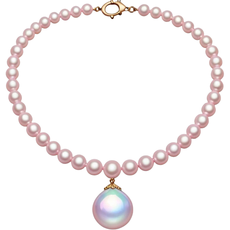 pearl pink necklace emoji