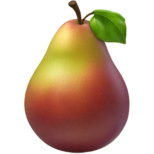 a pear mixed apple emoji