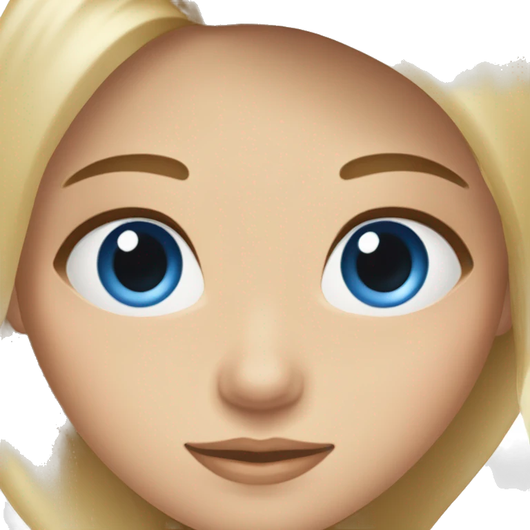 blonde girl blue eyes and brunete girl brown eyes emoji