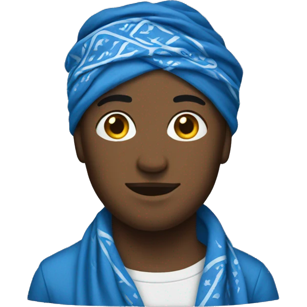 Blue bandana emoji