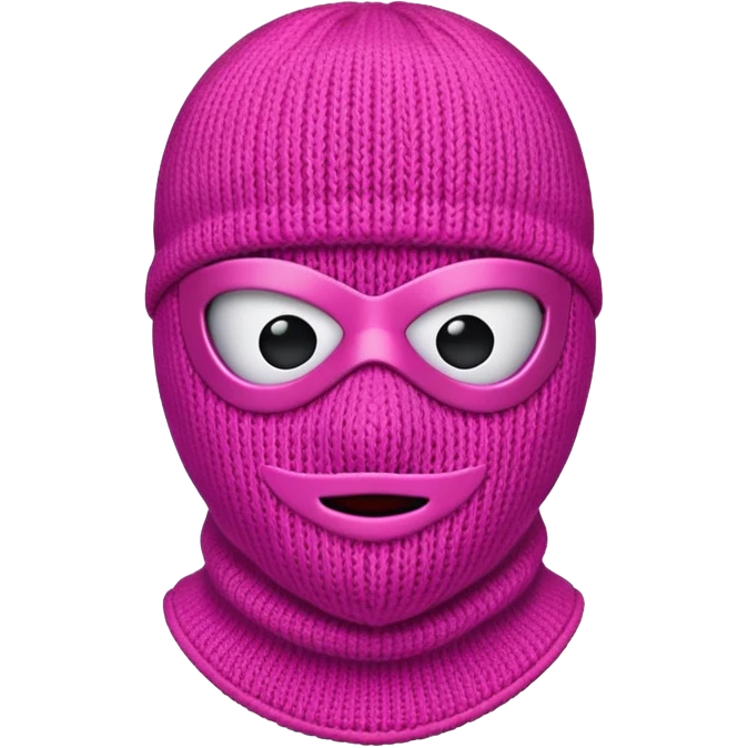 Pink ski mask emoji