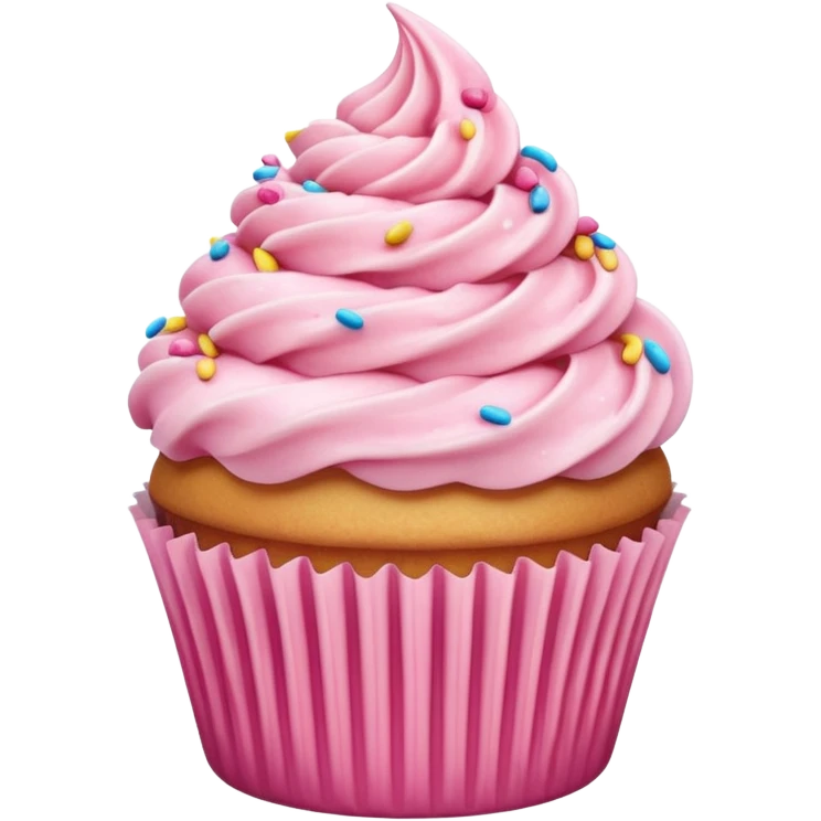 Cupcake with pink icing emoji