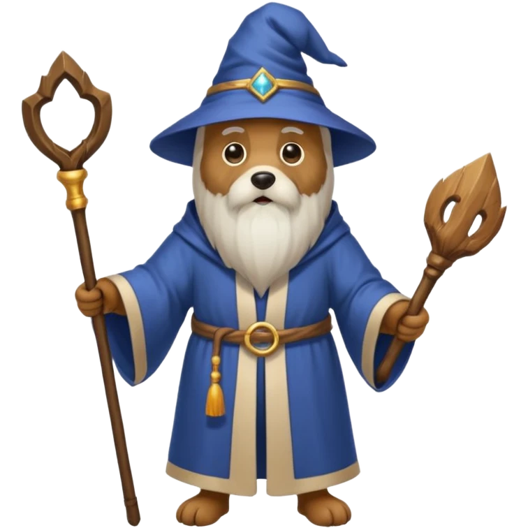 Dog wizard emoji
