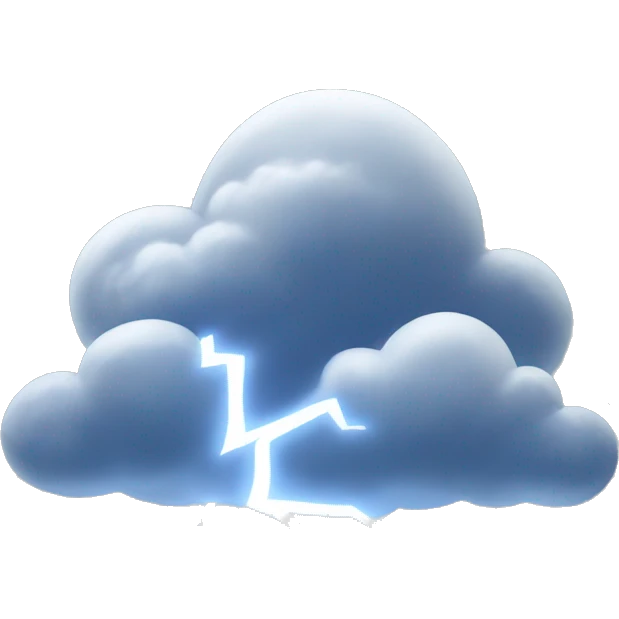 cloudy sky with Tesla lightning  emoji
