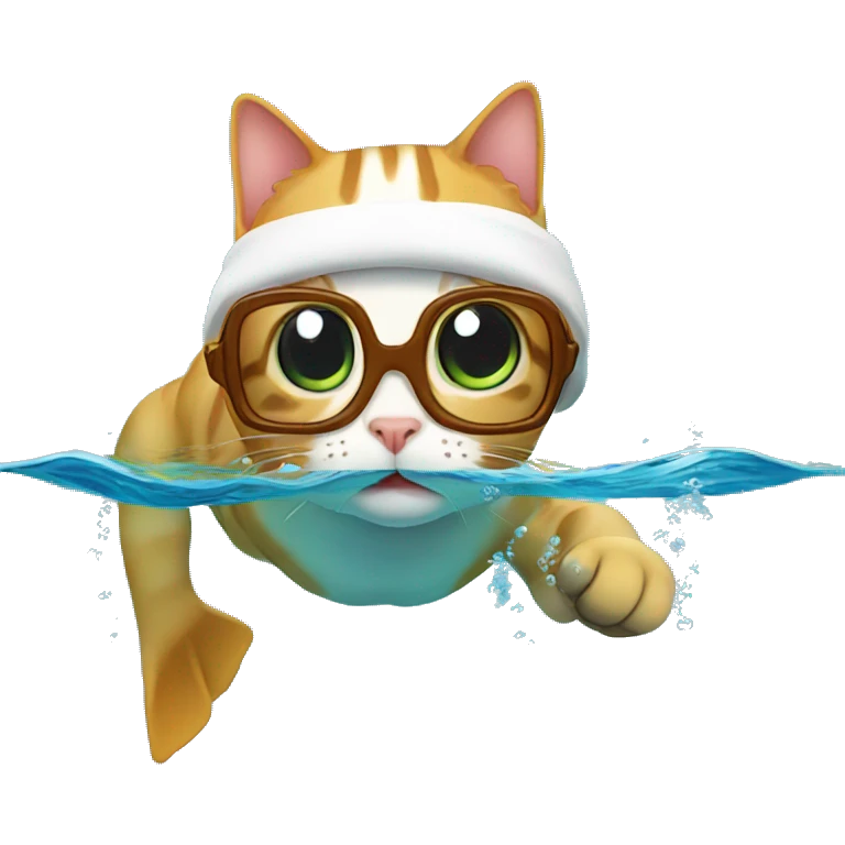 cat snorkeling emoji