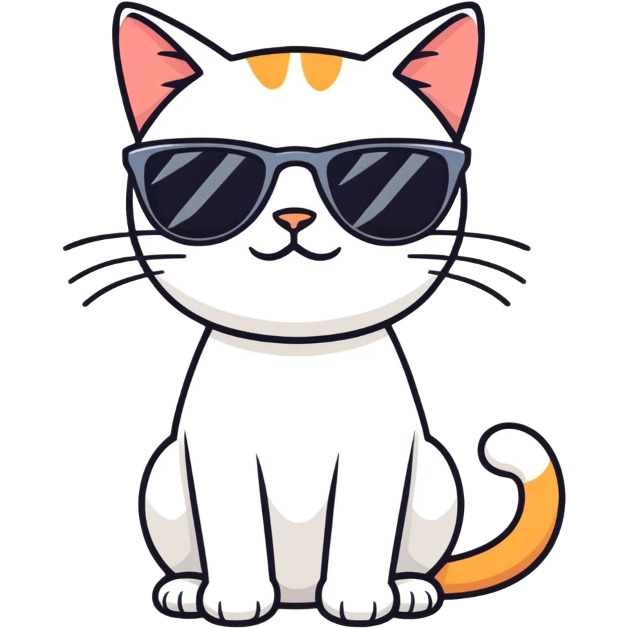 Cat with sunglasses emoji