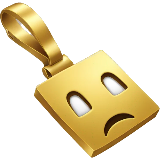 Gold clip for paper emoji