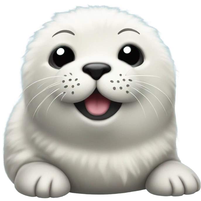 Cute fluffy seal emoji