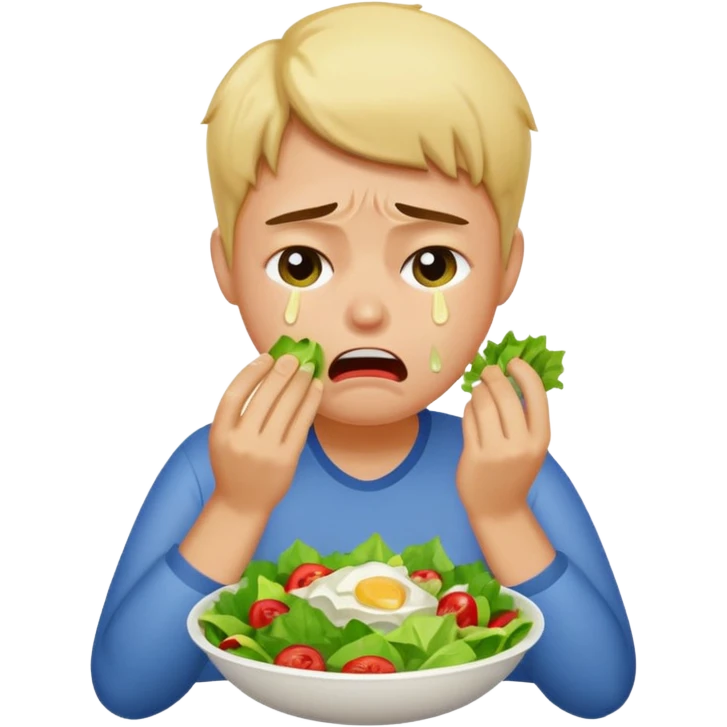Crying over diet  emoji