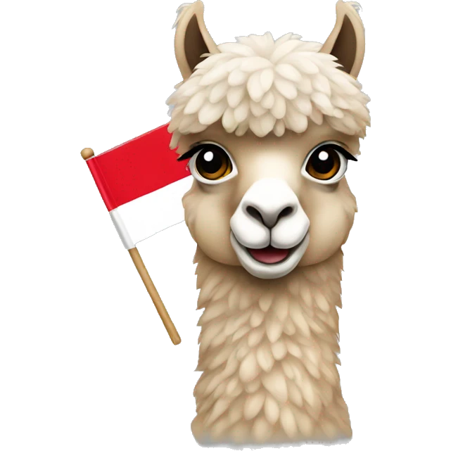 alpaca with peru flag emoji