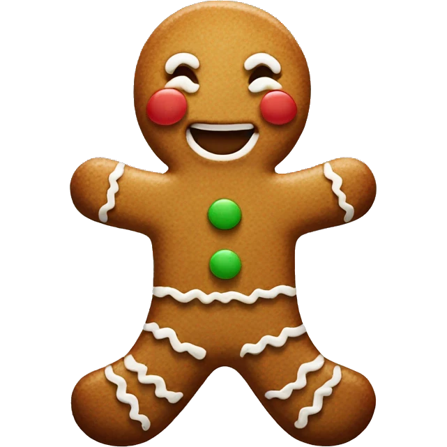 Gingerbread man emoji