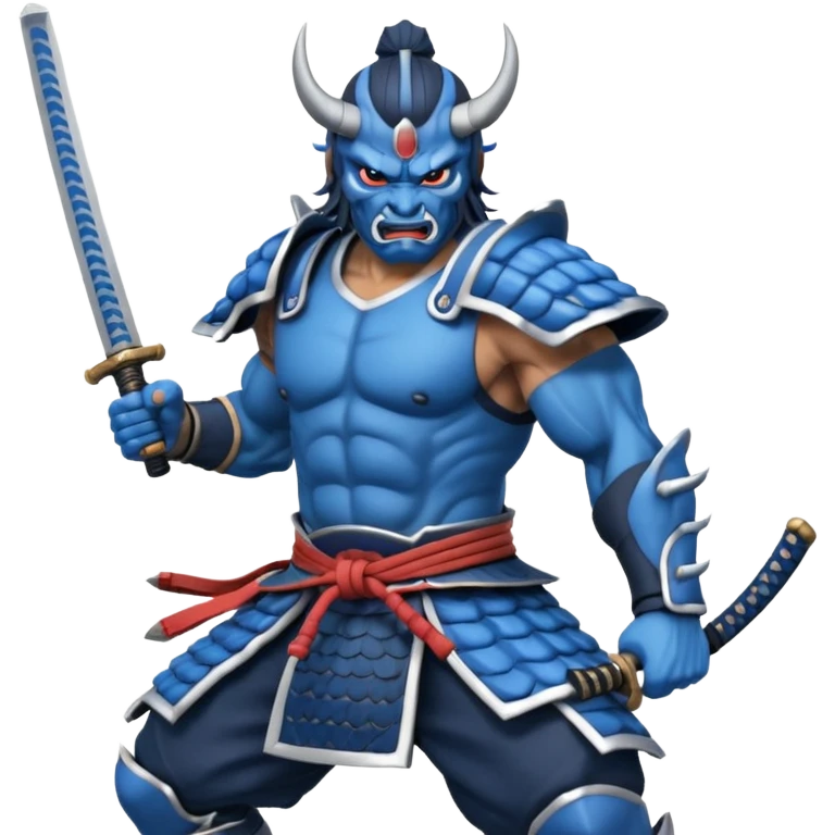 blue samurai oni emoji