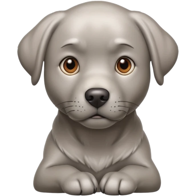 Silver labrador emoji