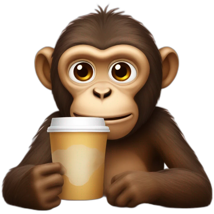 Monkey drink coffee  emoji