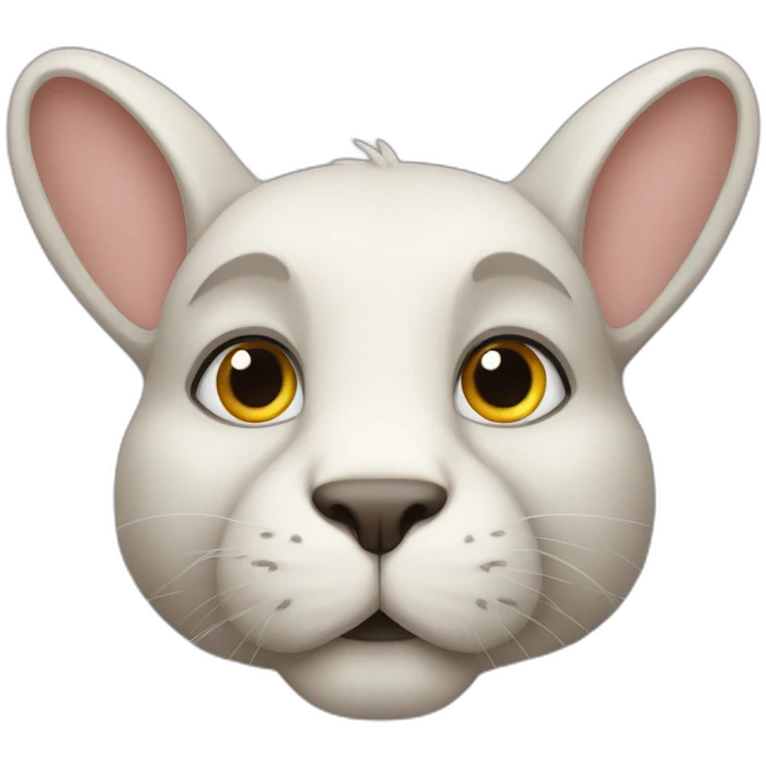 Lapin tête de lion emoji