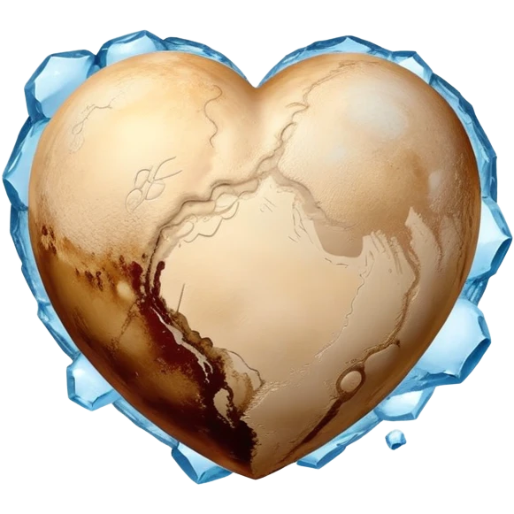 heart shape planet pluto emoji