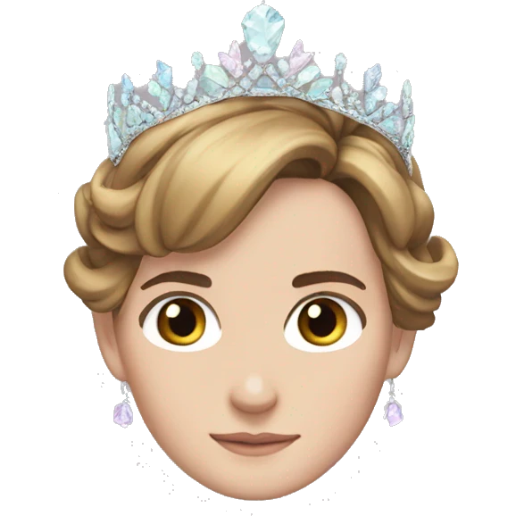 Emma Watson wearing a pastel tiara emoji