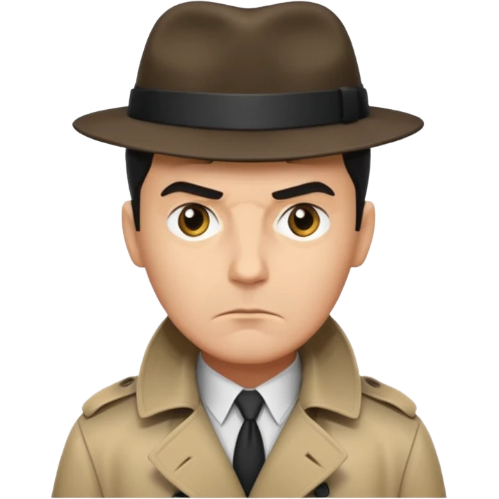detective, black emoji