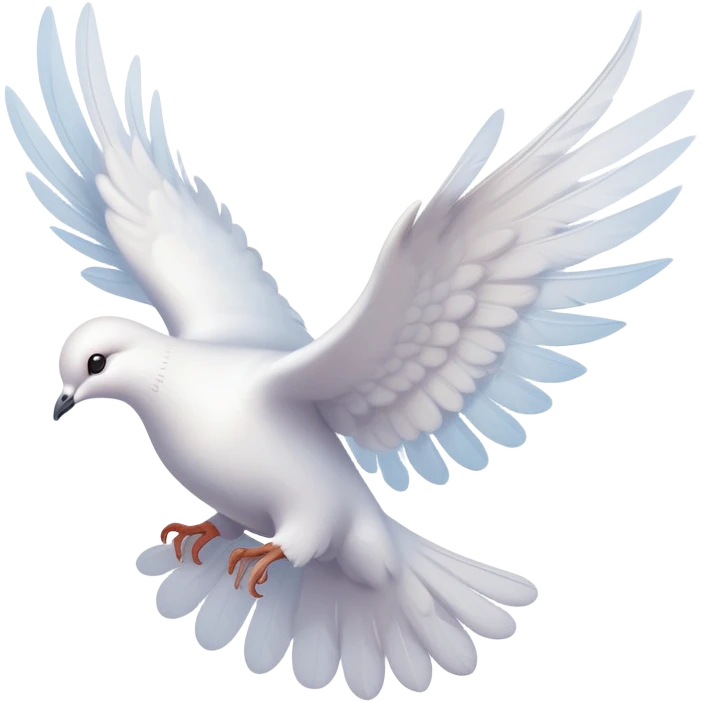 A dove with vapor wings emoji