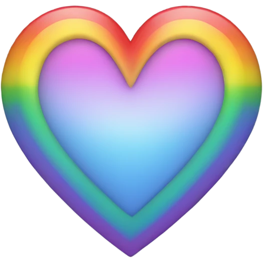 Rainbow heart  emoji