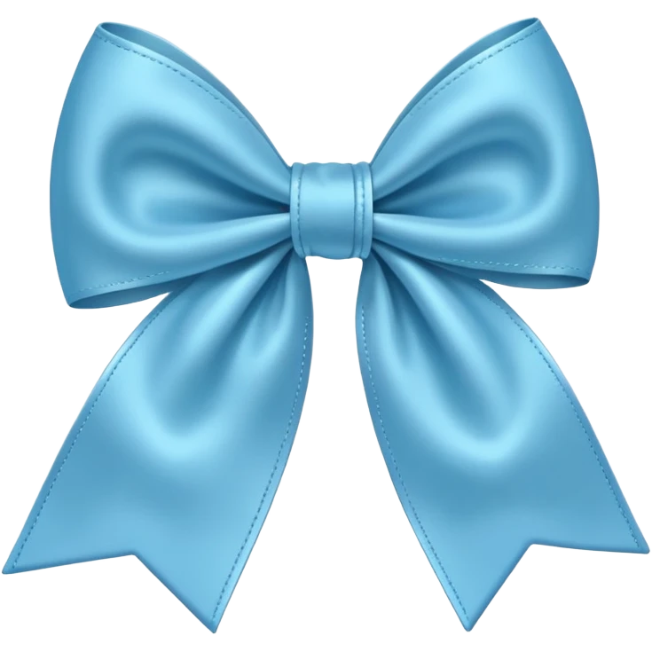 light blue bow emoji
