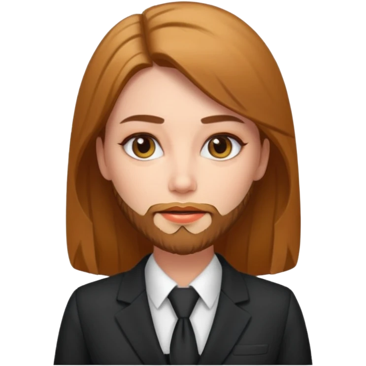 bearded woman in a suit emoji