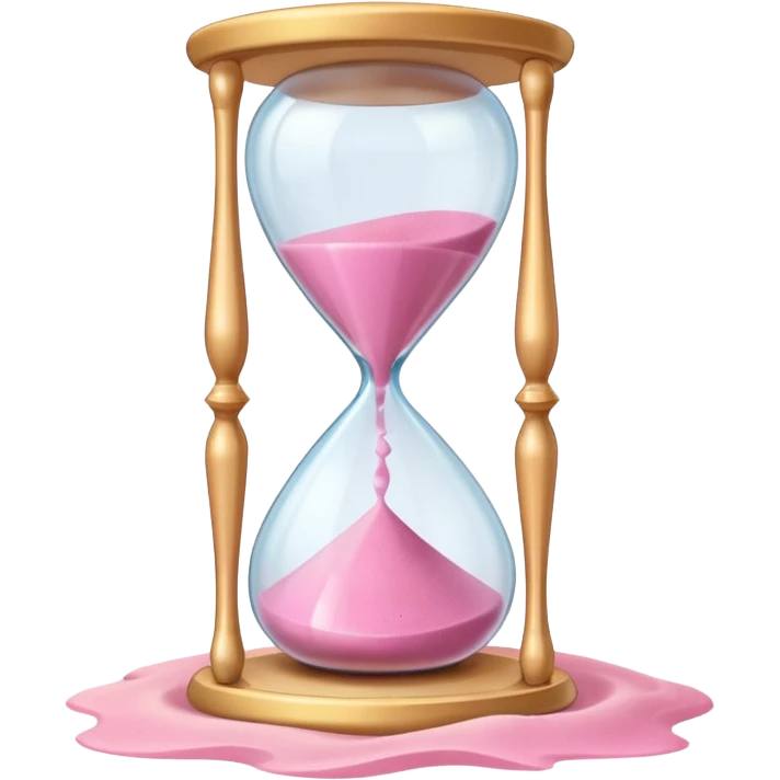 pink hourglass emoji