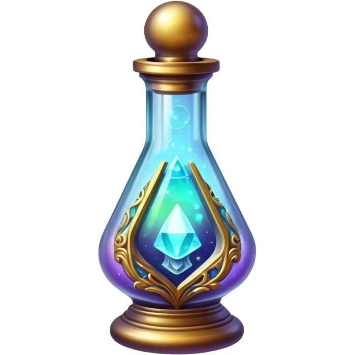 An ornate vial containing a space relic emoji