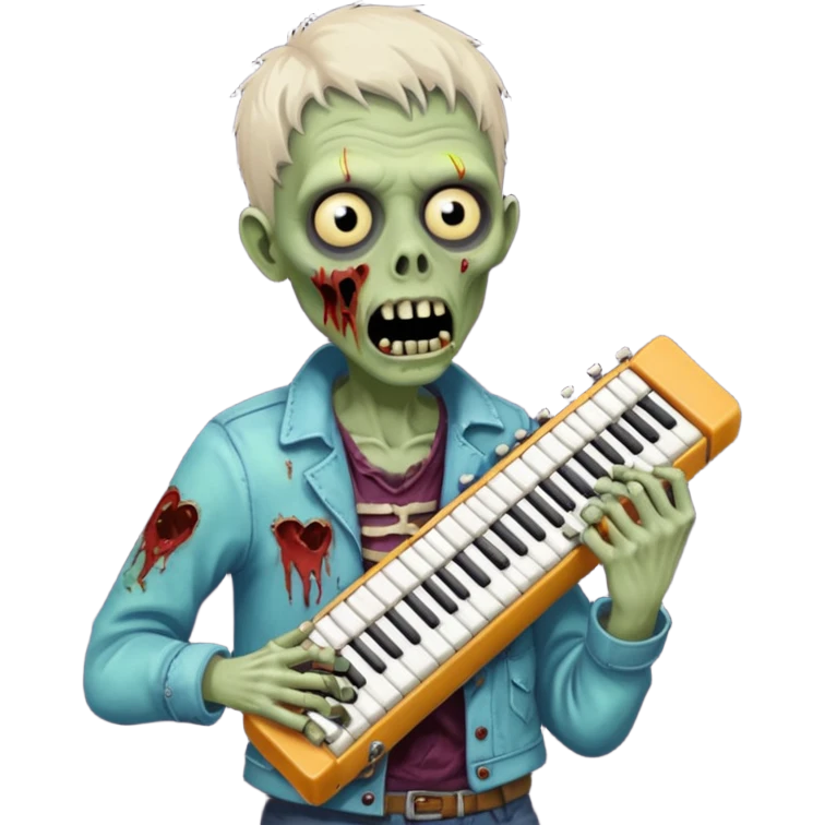 Zombie plays the melodica emoji