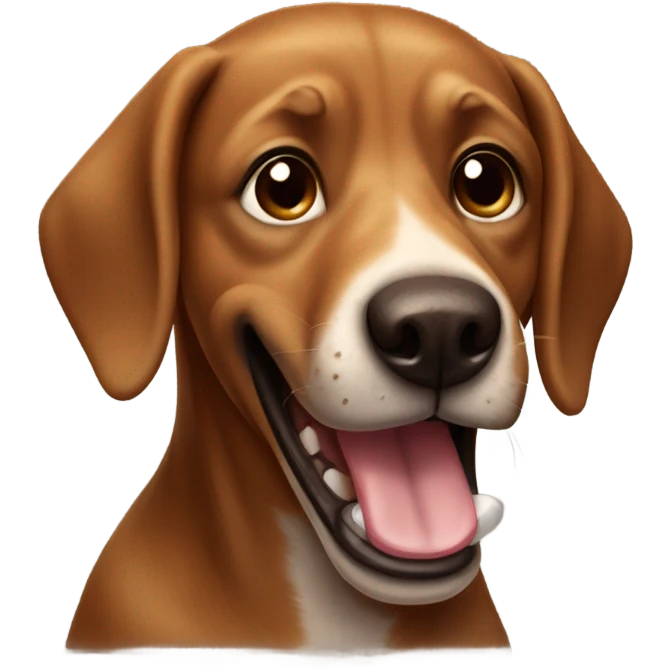 Brown Dog with an overbite emoji