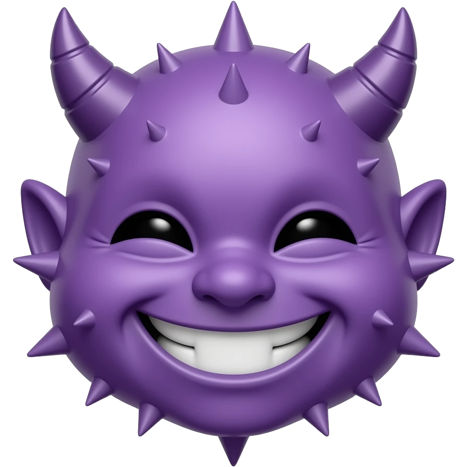 Happy demon remove purple colour and the spikes about this emoji😈 emoji